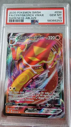 Pokemon TCG Centiskorch VMAX Darkness Ablaze PSA 10 - Image 1