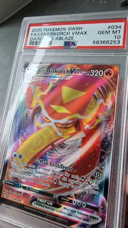 Pokemon TCG Centiskorch VMAX Darkness Ablaze PSA 10 - Image 2