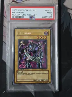 Yu-Gi-Oh - Gil Garth - GLAS-EN091 - Secret Rare - 1st Edition - PSA 9 - TCG - Image 1