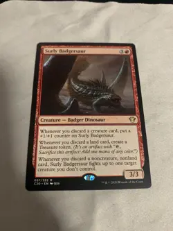 Surly Badgersaur MTG Commander 2020 Rare NM x1 - Magic Card - Image 1