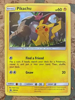 Pokemon Card TCG - Pikachu SM234 Black Star Promo Sun & Moon Promos Near Mint - Image 2