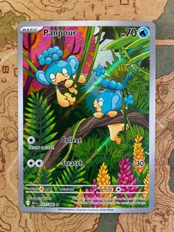 Pokemon Card TCG - Panpour 101/086 Illustration Rare Black Bolt Near Mint - Image 1