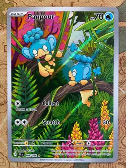 Pokemon Card TCG - Panpour 101/086 Illustration Rare Black Bolt Near Mint - Image 2