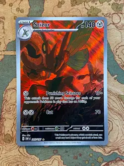 Pokemon Card TCG - Scizor 205/197 Illustration Rare Obsidian Flames Near Mint - Image 1