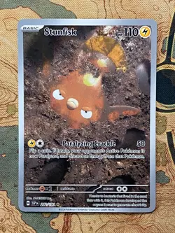 Pokemon Card TCG - Stunfisk 202/191 Illustration Rare Surging Sparks Near Mint - Image 1