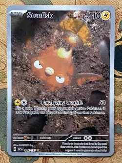 Pokemon Card TCG - Stunfisk 202/191 Illustration Rare Surging Sparks Near Mint - Image 2