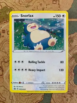 Pokemon Card TCG - Snorlax SWSH032 Black Star Promo Sword & Shield Near Mint - Image 1