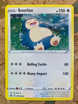 Pokemon Card TCG - Snorlax SWSH032 Black Star Promo Sword & Shield Near Mint - Image 2