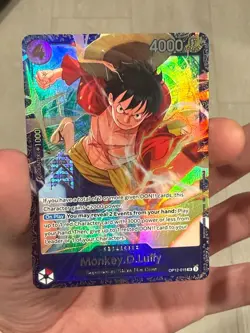 Monkey D Luffy OP12-015 Treasure Cup TOP 64 Prize One Piece Card English - Image 1
