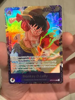 Monkey D Luffy OP12-015 Treasure Cup TOP 64 Prize One Piece Card English - Image 3