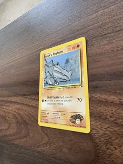 BROCK’S RHYHORN - Gym Heroes Set - 70/132 - Common - Pokemon Card - NM - Image 3