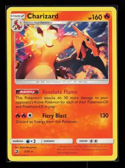 Charizard 3/70 Dragon Majesty Non Holo Pokemon Card - Image 1