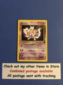 Mewtwo 3 WB Gold Stamped The Movie Black Star Promo 1999 Pokemon Card TCG - Image 1