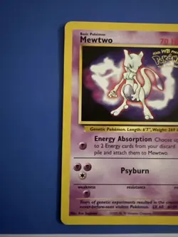 Mewtwo 3 WB Gold Stamped The Movie Black Star Promo 1999 Pokemon Card TCG - Image 2