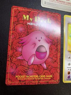 My Deck Memo Chansey Pikachu __'s Chansey Old Back Pokemon Card Japanese - Image 4