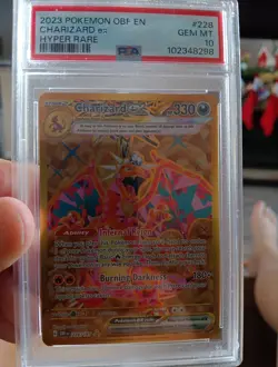 2023 Pokemon Obsidian Flames OBF EN Charizard Ex Hyper Rare #228 PSA 10 Gem Mint - Image 1