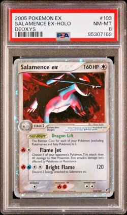 Pokemon PSA 8 Salamence Ex #103 Holo EX Deoxys 2005 English - Image 2