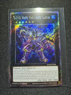 Yugioh D/D/D Wave King Caesar RA04-EN290 Platinum Secret Rare - Image 1