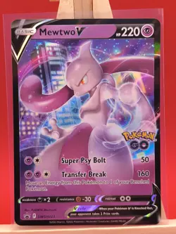 Mewtwo V SWSH223 Pokemon GO Ultra Rare Holo Promo Pokemon Card * New * - Image 1