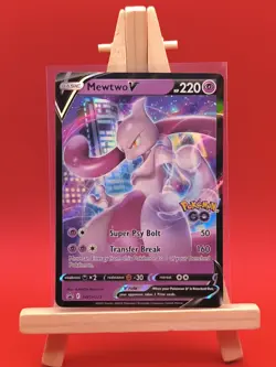 Mewtwo V SWSH223 Pokemon GO Ultra Rare Holo Promo Pokemon Card * New * - Image 2
