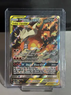 Pokemon TCG Reshiram & Charizard GX SM201 Sun & Moon Promo Card HP - Image 1