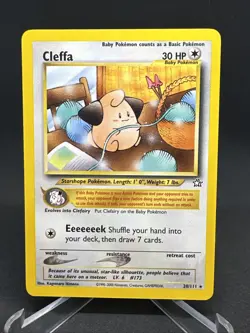 Pokemon TCG Vintage Neo Genesis Non Holo Rare Cleffa 20/111 Card - Image 2