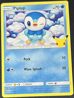 Piplup 20/25 Pokemon English 25th Anniversary McDonalds Promo 2021 - Image 1