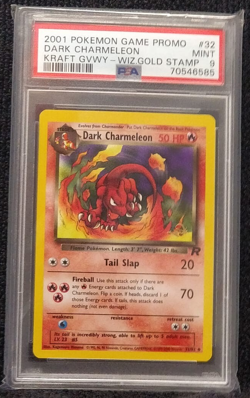 2001 Pokemon Team Rocket Promo Dark Charmeleon Gold W Stamp Kraft MINT PSA 9 - Image 1