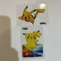 Pikachu Vintage Pokemon Lamincards Edibas 2006 Set Of 2 - Image 1