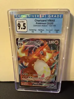 Pokemon TCG Charizard VMAX Darkness Ablaze Rare Holo Card 20/189 CGC 9.5 Mint+ - Image 1