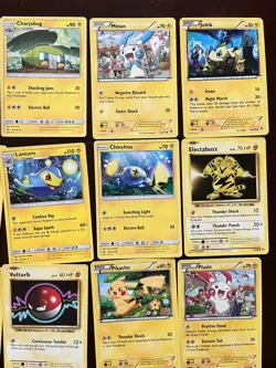 Pokemon Trading Card Lot Electric Pikachu Plulse Electabuzz Joltik Eelektross - Image 3