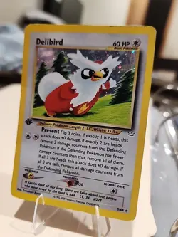 Pokemon TCG Delibird Neo Revelation Holo Card 5/64 1st Edition - Image 2