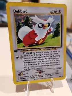 Pokemon TCG Delibird Neo Revelation Holo Card 5/64 1st Edition - Image 3