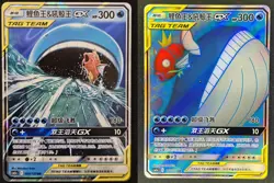 2PCS Pokemon S-Chinese Sun&Moon Magikarp & Wailord-GX Card Tag Team Holo #XPANG - Image 1