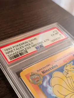 Ninetales 12/102 Shadowless MISSING ATTACK NO DAMAGE ERROR PSA 6 Pokemon Card - Image 5