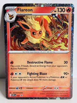 Flareon SVP167 SVP 167 Promo Prismatic Evolutions Pokemon Card Cosmos Holo - Image 1