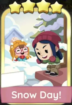 ⛔ MoGo Gold Sticker Karte Card ⭐Snow Day! / Schneetag! ⭐ - Image 1