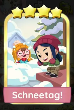 ⛔ MoGo Gold Sticker Karte Card ⭐Snow Day! / Schneetag! ⭐ - Image 2