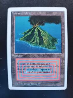 Volcanic Island Magic: the Gathering MTG x1 Unlimited Edition Moderately Played - Image 1