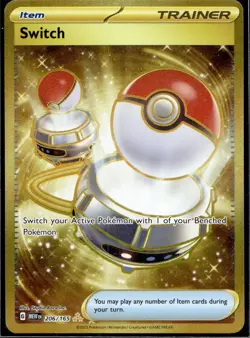 Pokemon TCG Scarlet & Violet 151 Switch Hyper Rare Holo Card 206/165 - Image 1