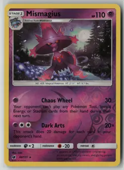 Mismagius 40/111 Pokemon TCG Crimson Invasion Rare Reverse Holo Near Mint (NM) 1 - Image 1