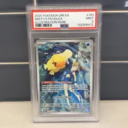 2025 Pokemon Destined Rivals Misty’s Psyduck Illustration Rare PSA 9 #193 - Image 1