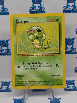 Caterpie 45/102 Base Set Pokemon - MP - Image 1