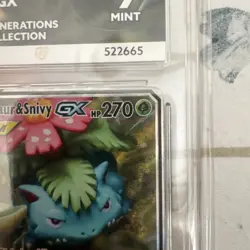 Venusaur & Snivy GX SM229 Tag Team Promo Pokemon TCG ACE Grade 9 Mint - Image 4