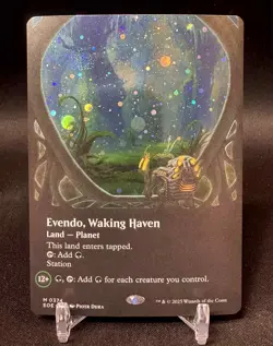 ?? Evendo, Waking Haven (Borderless) (Galaxy Foil) #374 Edge of Eternities - NM - Image 1