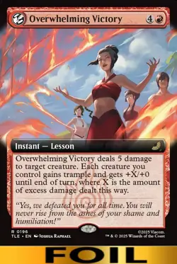 1x - Overwhelming Victory - FOIL EXTENDED ART #196 - Avatar: Eternal - NM MTG - Image 1