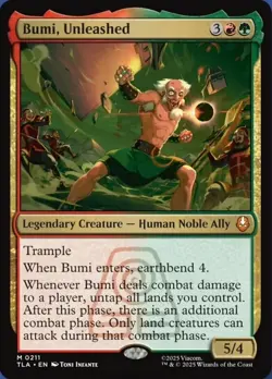 1 x Bumi, Unleashed - Avatar: The Last Airbender MTG Card Mythic Rare - Image 1