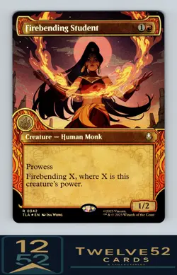 MTG - TLA - #342 Firebending Student Extended Art Foil Near Mint or Better - Image 1