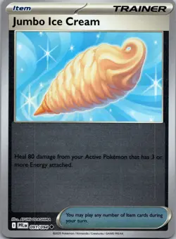 Jumbo Ice Cream PFL 091/094 Reverse Holo - Pokemon Phantasmal Flames NM IN HAND - Image 1