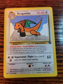 LP Dragonite #5 Movie Black Star Promo WB Stamp WoTC Rare Pokemon TCG Card - Image 1
